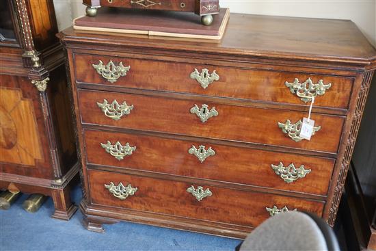 A George III mahogany Chippendale period dressing chest W.3ft 4in. D.1ft 9in. H.2ft 8in.